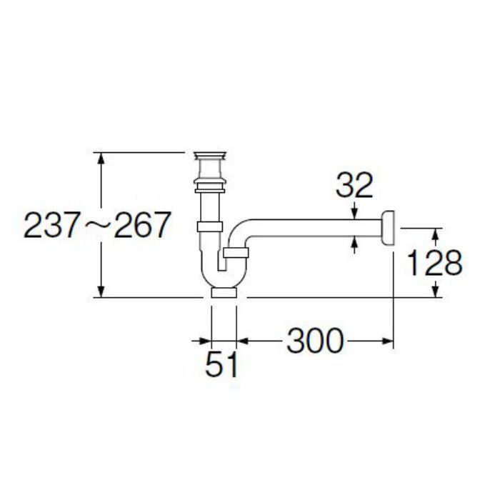 PH779-32 洗面排水栓付Pトラップ