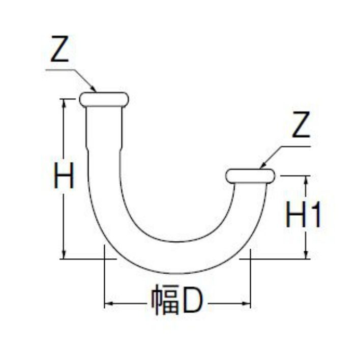 H70-670-25X140 幅広U管 SANEI【アウンワークス通販】