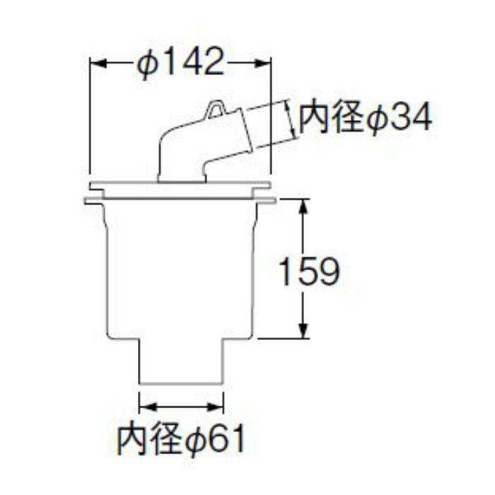 H5554-50 洗濯機排水トラップ【セール開催中】