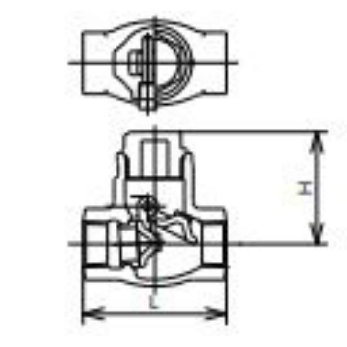 HM10SCS マレブル汎用スイング逆止弁【ねじ込み】 32A 日立金属