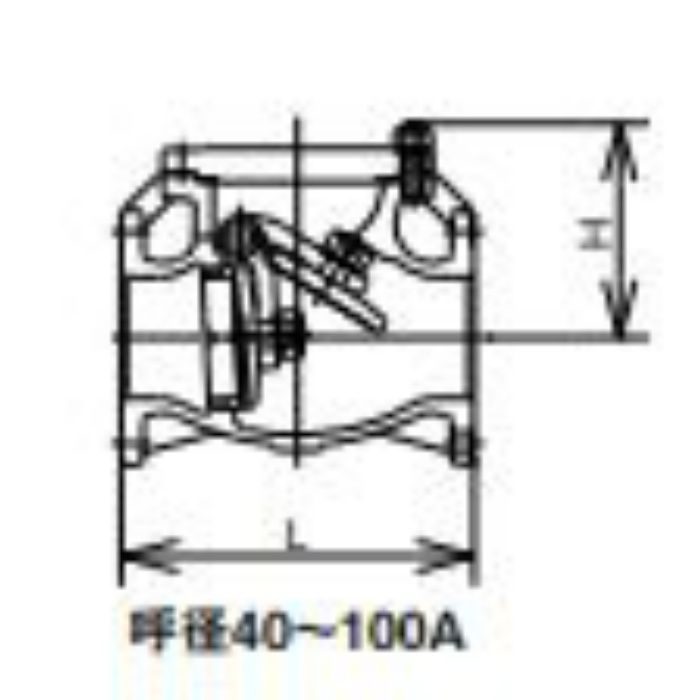 M10KFCS マレブルスイング逆止弁【フランジ】 80A 日立金属【アウン