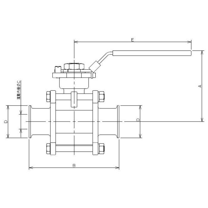 691-31-A 工場設備継手 サニタリーボールバルブ 1S カクダイ【アウン