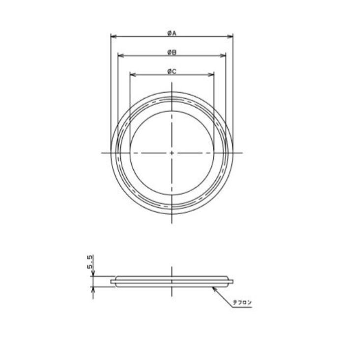 690-19-J 工場設備継手 ヘルールガスケット 8A