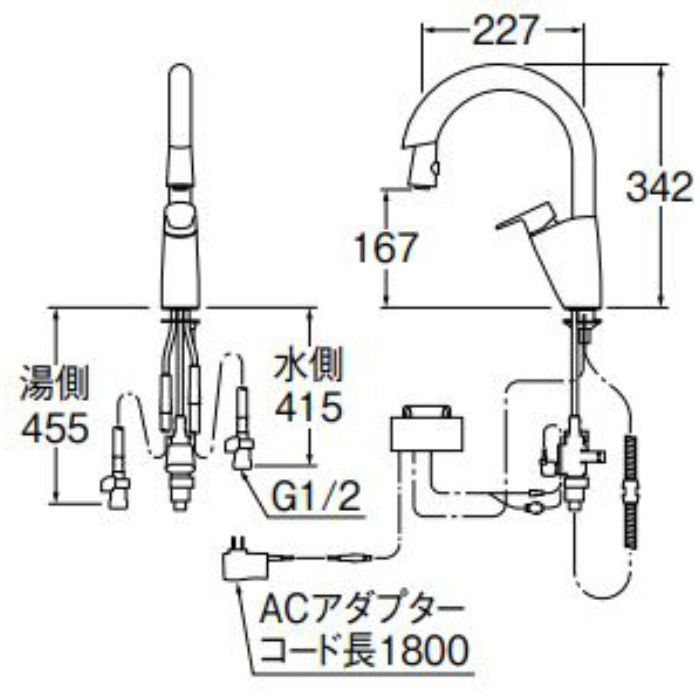 EK870E-13 シングル混合栓(センサー式)