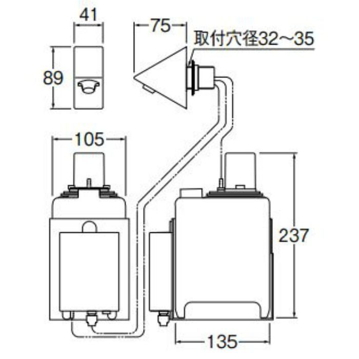 EW10 オートソープディスペンサー SANEI【アウンワークス通販】