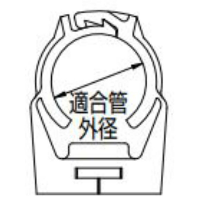 R6503-22 管固定バンド 適合管外径21.8〜24.8mm