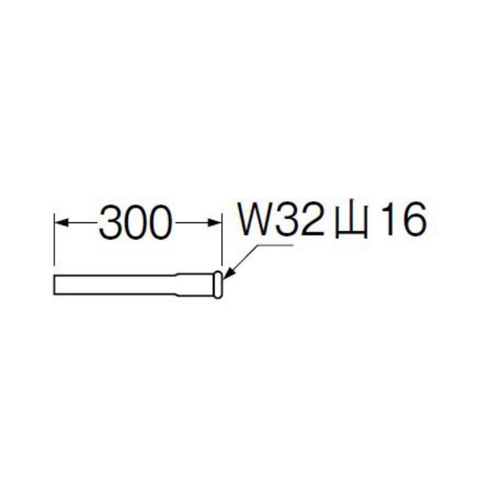 H80-10-25X300 洗浄管下部 パイプ径25×長さ300mm