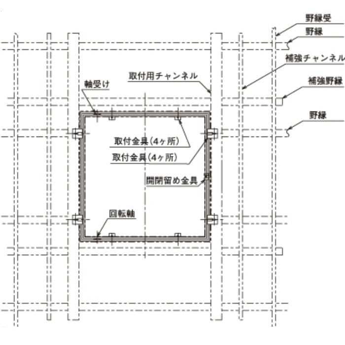 000919 ワニハッチ300角 天井点検口 シルバー 10台入 日大工業【アウン