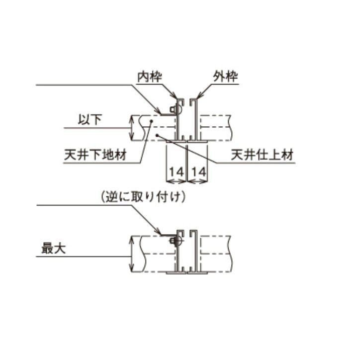 000919 ワニハッチ300角 天井点検口 シルバー 10台入 日大工業【アウン