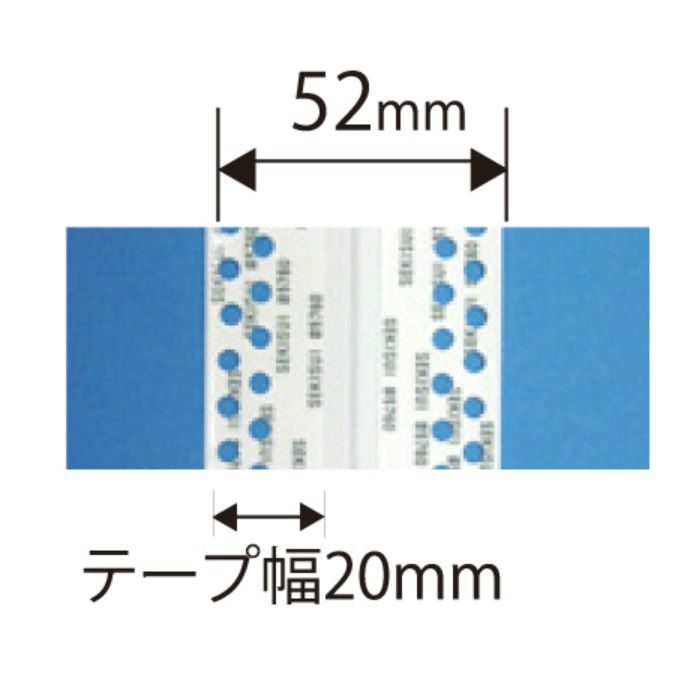 000461 クロス下地コーナー　塩ビコーナーテープ 2列穴あきテープ付 オフホワイト 6巻入