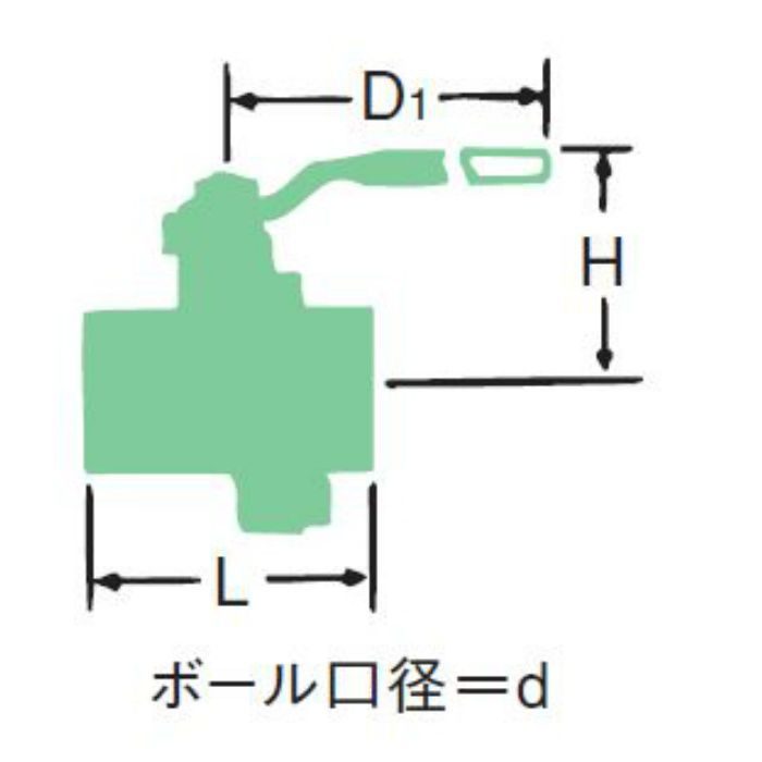 RB-3N 黄銅(C3771BE) 3方口ボール弁 8A