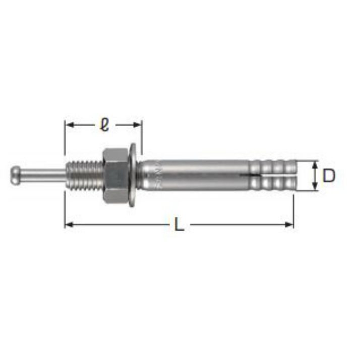 A10786 ステンAアンカー (SCタイプ) おねじ形 芯棒打込み式 SC-1060