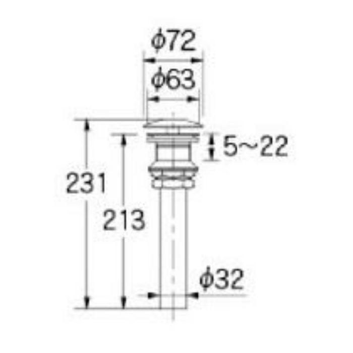 432-422-32 排水金具ユニット 化粧キャップつき ホワイト 呼32