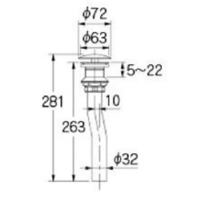 432-455-32 排水金具ユニット 化粧キャップつき 呼32
