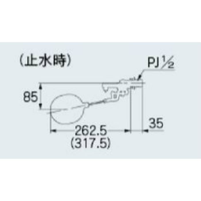 9644 ロータンクボールタップ カクダイ【アウンワークス通販】