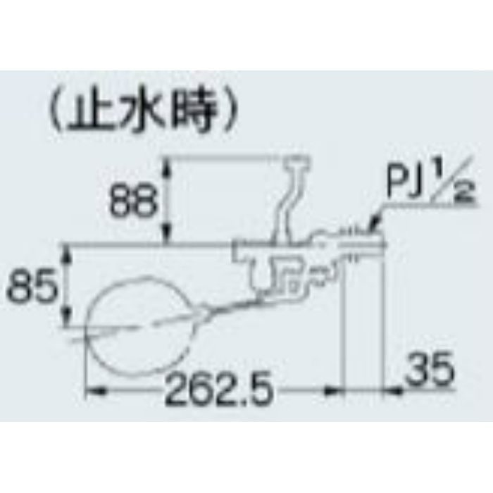 9646 消音式ロータンクボールタップ カクダイ【アウンワークス通販】