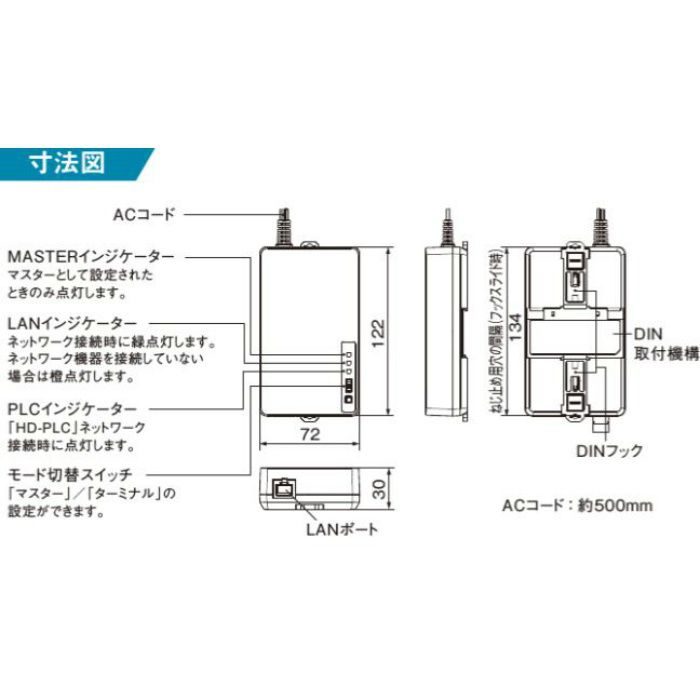 WPN7012 HD-PLC対応PLCアダプター