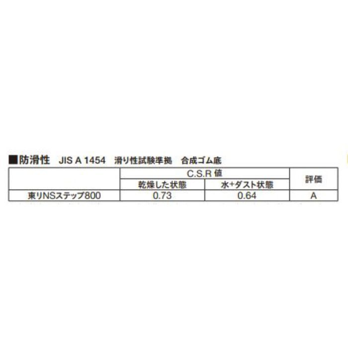 NSS823A5S 防滑性階段用床材（屋外仕様） 東リNSステップ800 Aタイプ（蹴込み一体型） 巾900mm