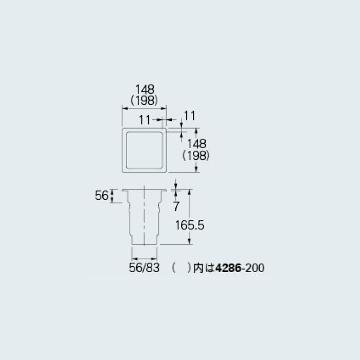 6779円 ◆セール特価品◆ カクダイ 角型排水ユニット 4286-150 148×148mm