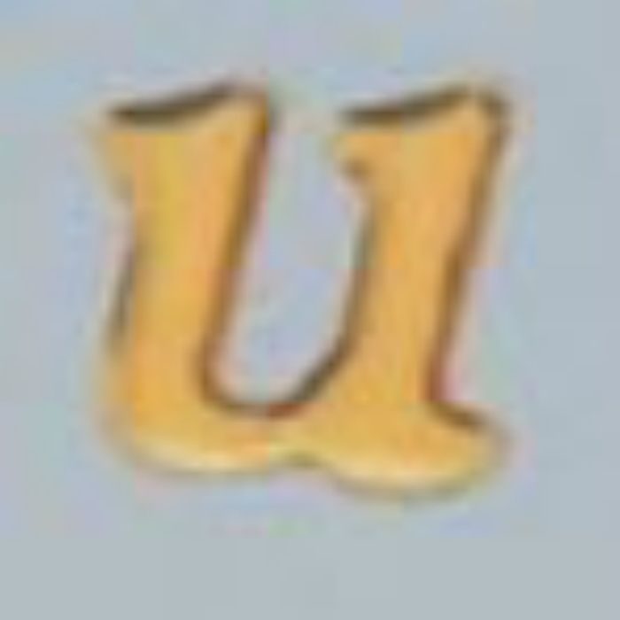 【入荷待ち】GU20-U クリスタルメタル文字 ゴールドメタル文字