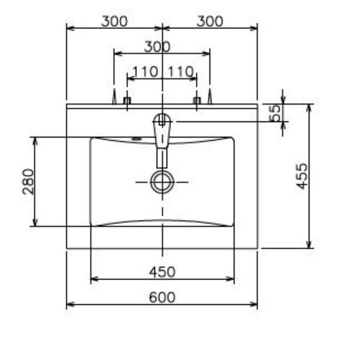 LKEA600AFNJMM45C1 アール600 Aセット(一面鏡付) 一般地仕様 チェスナットブラウン【セール開催中】