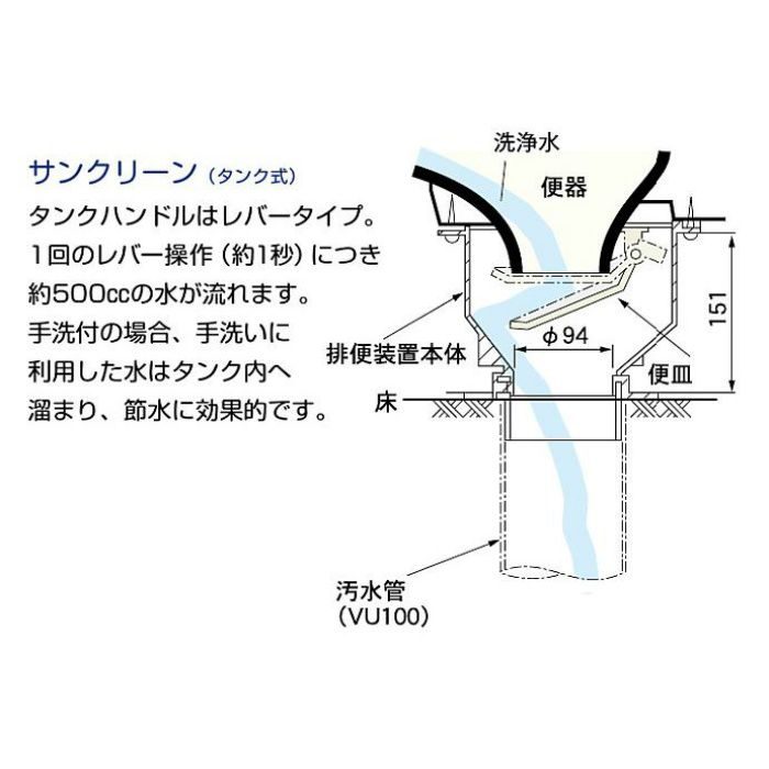 AF400TR46LI サンクリーン タンク式タイプ 暖房便座 手洗なし ラブリー