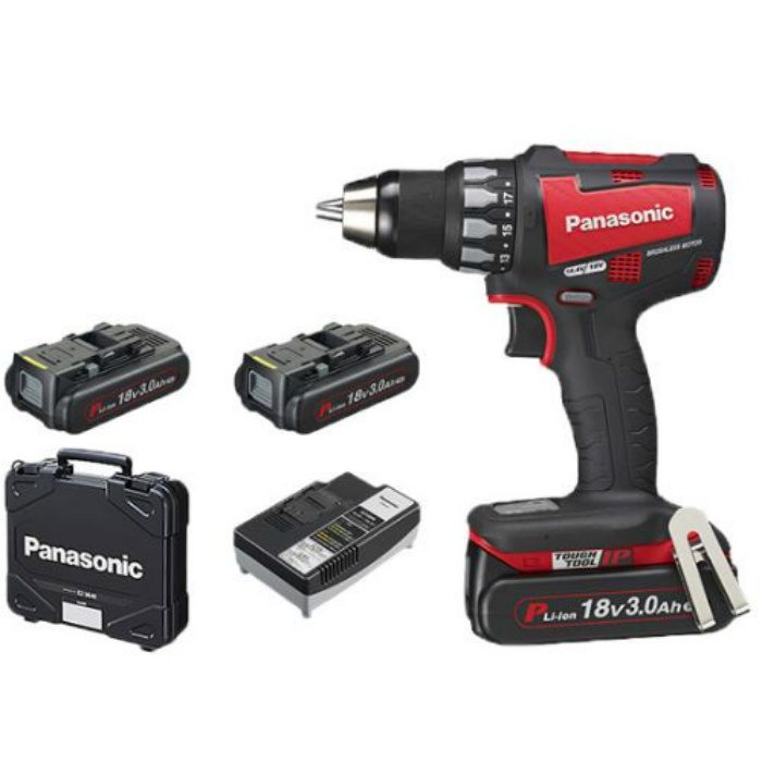 EZ74A2PN2G-R 充電ドリルドライバー 18V　3.0Ah 電池セット品 赤
