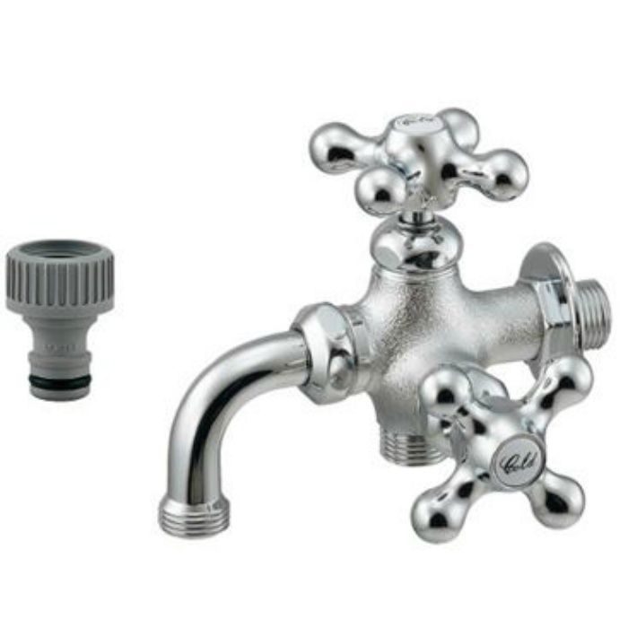 704-116-13 ガーデン用万能ホーム双口水栓