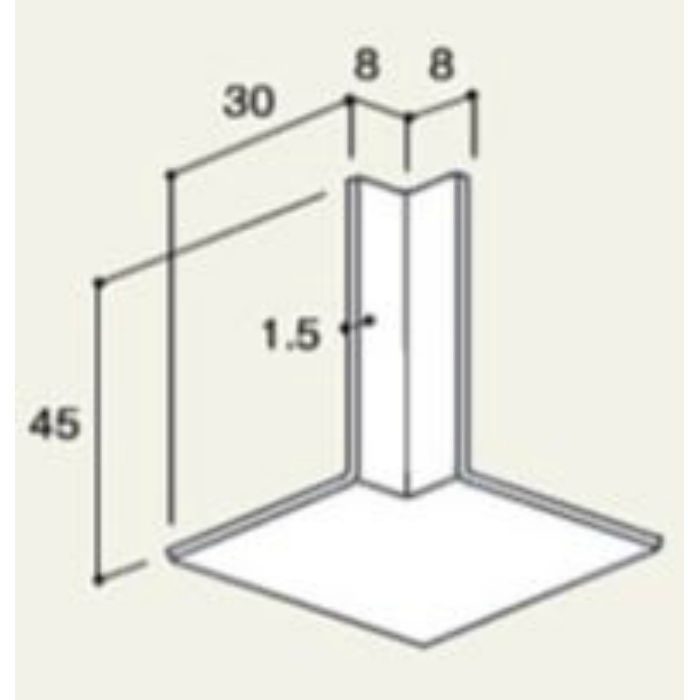 MWCCWBG 廻り縁カバー入隅 39.5X39.5mm ウッドベージュ