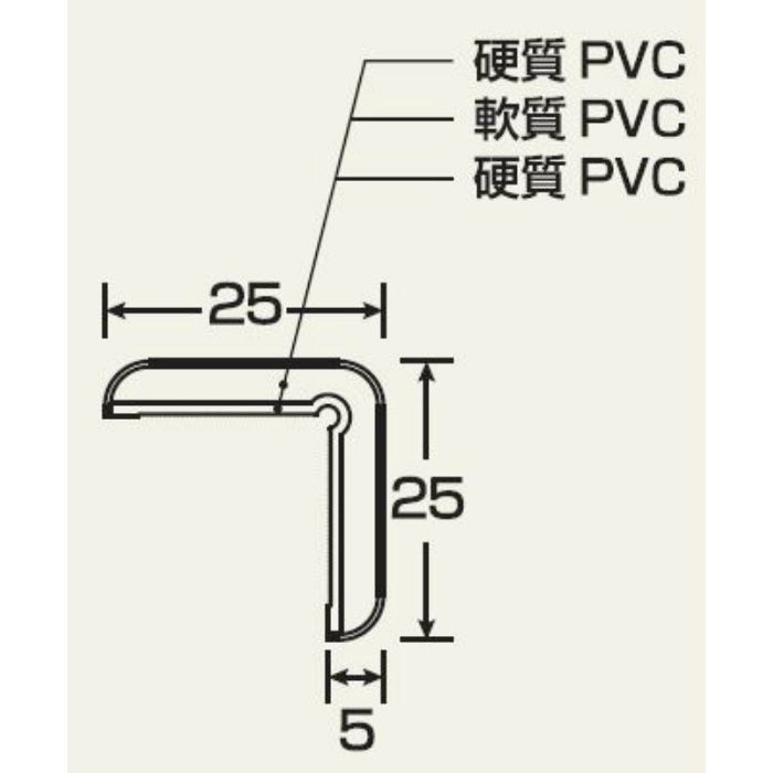 KDM2WB カドマモール25 25X25X3000mm ウッドブラウン