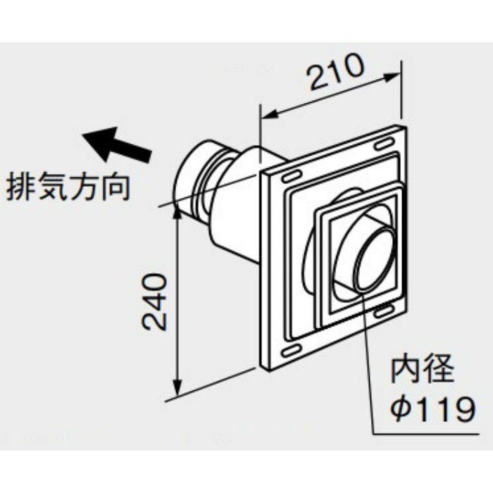 700397 FF-120B φ120 2重管 100型 ノーリツ【アウンワークス通販】