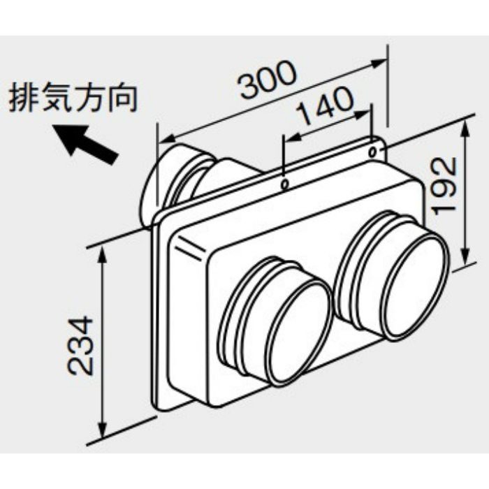 0700240 FF-100トップ φ100 2本管 400型