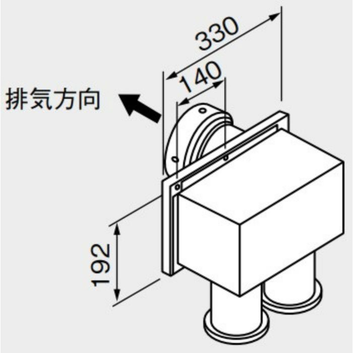 0700382 FF-100トップA φ100 2本管 200型 ノーリツ【アウンワークス通販】