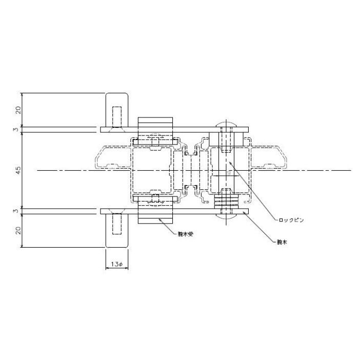 90T33 間仕切ロック両開 スチール／クローム