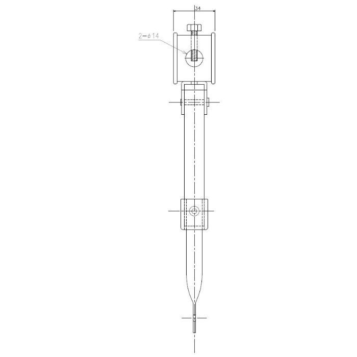 12Y83 クリップ付大型伸縮吊棒1000 長さ600～1000mm
