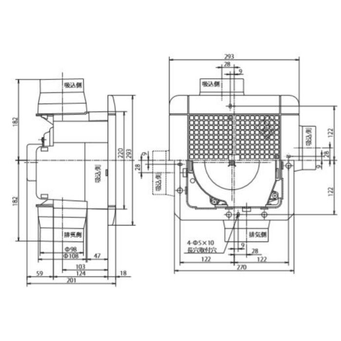 入荷待ち】TK-225R3L ダクト式24時間換気システム 天井埋込型換気扇 3室同時換気タイプ 高須産業【アウンワークス通販】