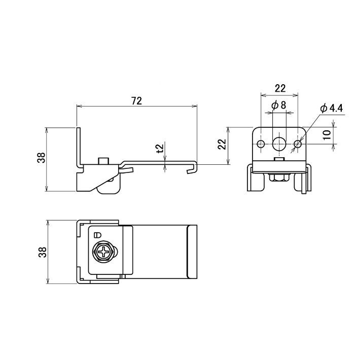 S-320 KZレクト40用 ステンレスブラケット