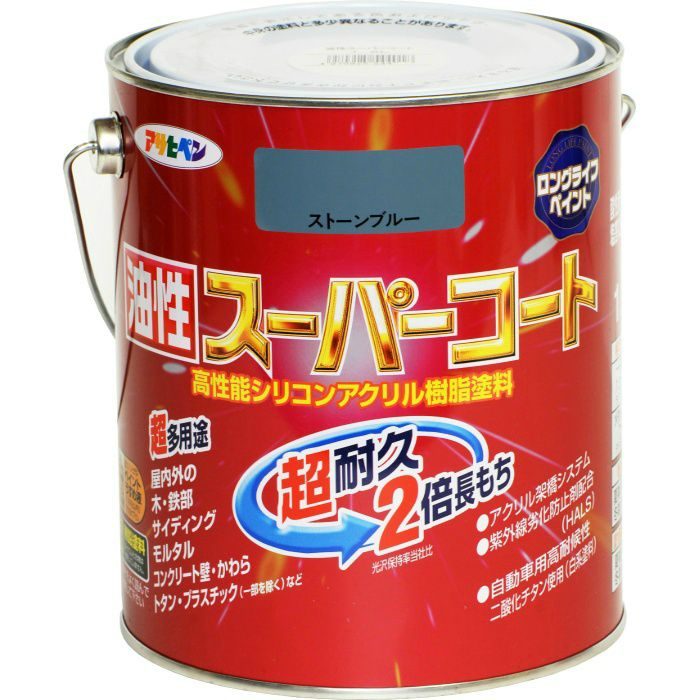 油性スーパーコート 1.6L ストーンブルー 6缶/ケース