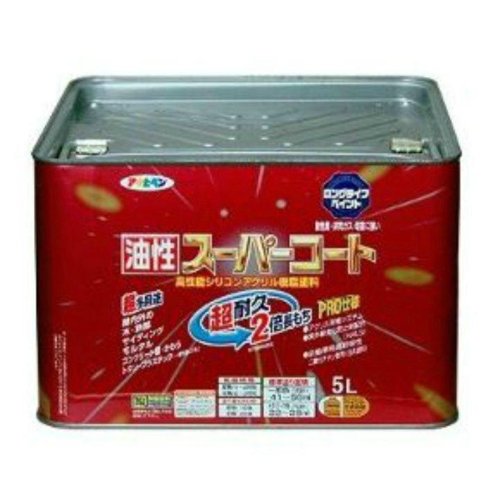 油性スーパーコート 5L ツヤ消し白 アサヒペン【アウンワークス通販】