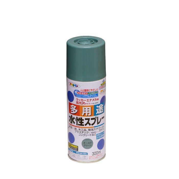 水性多用途スプレー 300ml オールドグリーン 6本/ケース