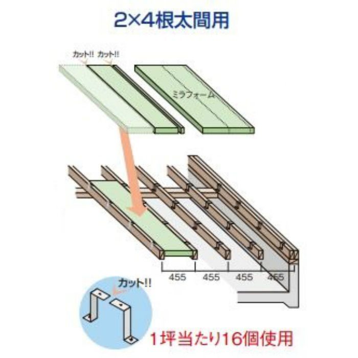 HAT40-75 ミラフォーム断熱材用受金具 フィットピン40 高さ75mm