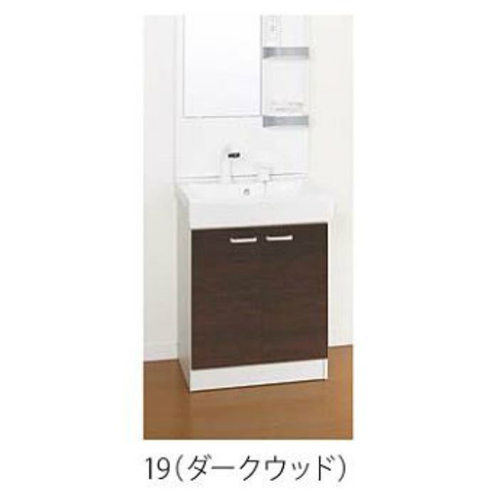 LU752RSJ-19 BW1 + LUM7510SLN リフレスタンド 洗面化粧台セット(一般地用) シャワー水栓・1面鏡・ヒーターなし 750幅 ダークウッド