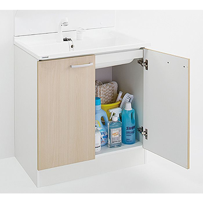 クリナップ 【BGAL60TNTWWJTSG】 洗面化粧台 BGAシリーズ 間口60cm 開きタイプ ツインハンドル水栓 スタンダード モノホワイト  寒冷地用