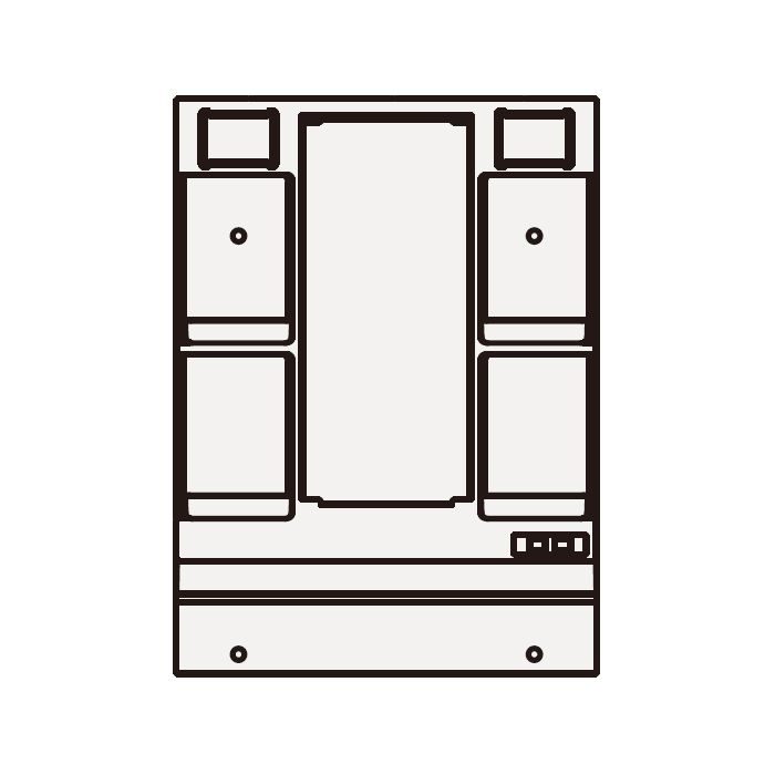 M-L751GAEH BGAシリーズ ミラーキャビネット 間口75cm・高さ98cm 1面鏡
