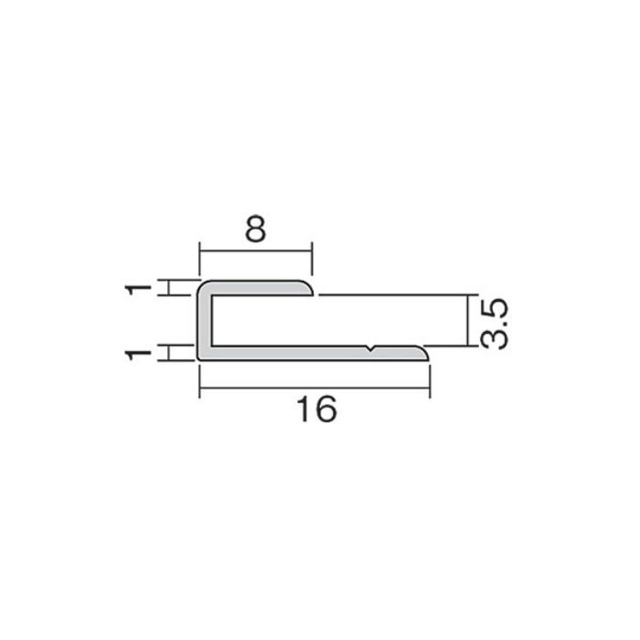 AJ8518 MAシリーズ アルミジョイナー V溝付 全長1820mm
