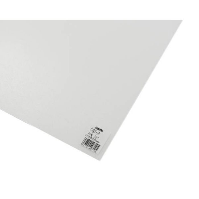 P497-10 PP（ポリプロピレン）板 クリア 485mmX570mmX0.75mm