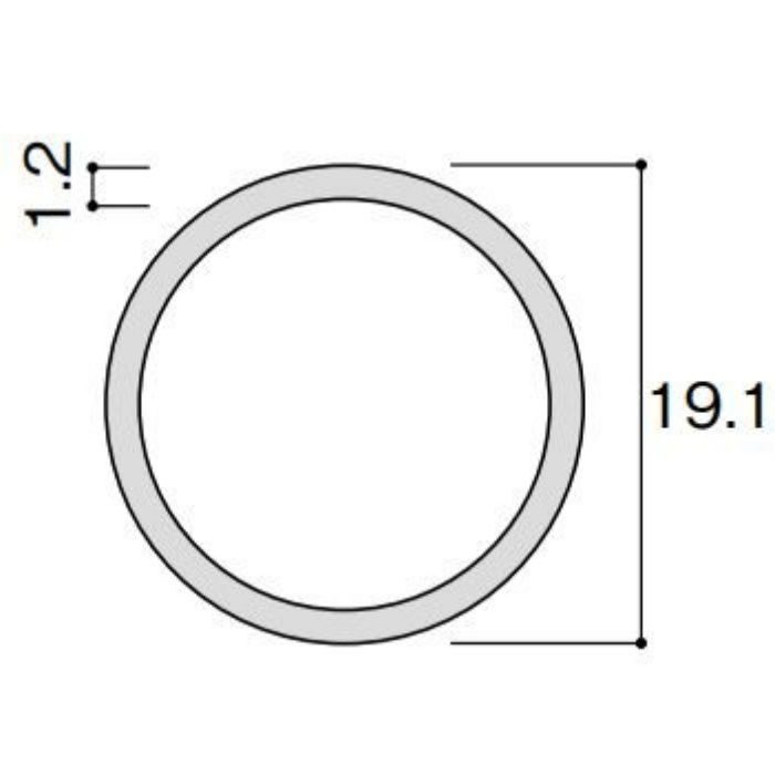 TM100-19 SSシリーズ スチール丸パイプ 全長1000mm