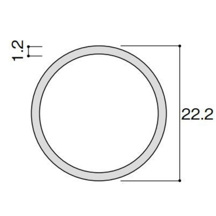 TM200-22 SSシリーズ スチール丸パイプ 全長2000mm