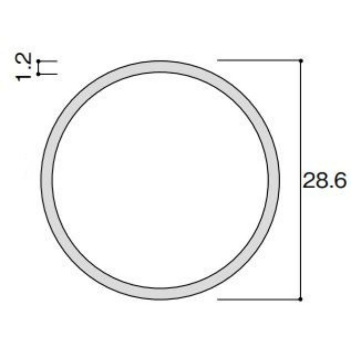 TM100-28 SSシリーズ スチール丸パイプ 全長1000mm