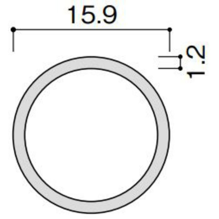 TM182-16 SSシリーズ スチール丸パイプ 全長1820mm